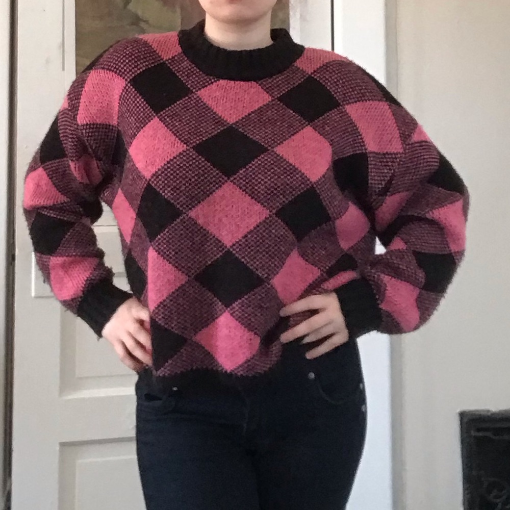 Pink and Black Sweater